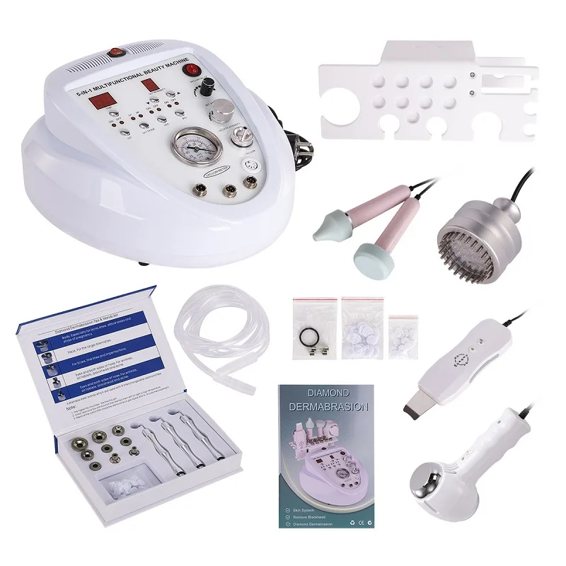 New Version Updated 5 in 1 Dermabrasion Diamond Microdermabrasion Machine Skin Scrubber Care Beauty Machine Skin Rejuvenation