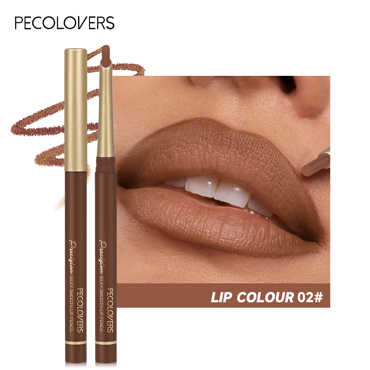 Matte 6-kleuren Lip Liner Potlood Schuine Ontwerp Penpunt Lip Contour Lippenstift Naakt Bruin Lippenstift Potlood Natuurlijke blijvende Lipliner Make-Up