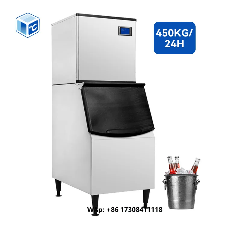 Energy Conservation Restaurant Equipment Kitchen 450kg/24h Big Storage Capacity Commercial Ice Making Machine For Business