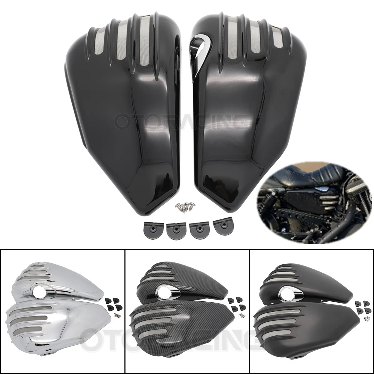 Motorcycle Fairing Battery Cover For Harley Sportster 883 1200 XL883 2004-2013 Iron 883 XL883N Forty Eight XL1200X 2012