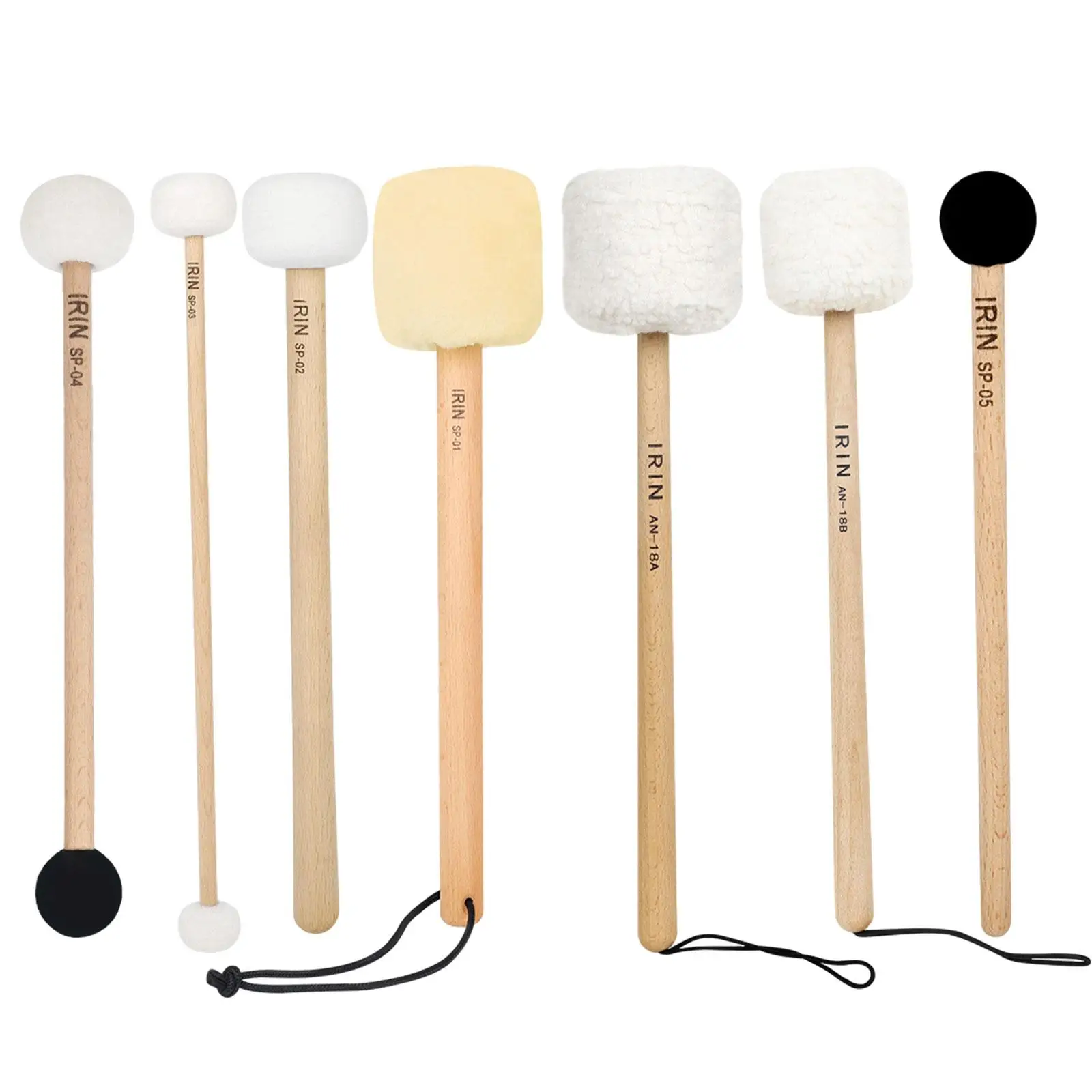 

7 Pieces Bowl Singing Mallet Wood Handle Mallet Stick for Mindfulness Yoga