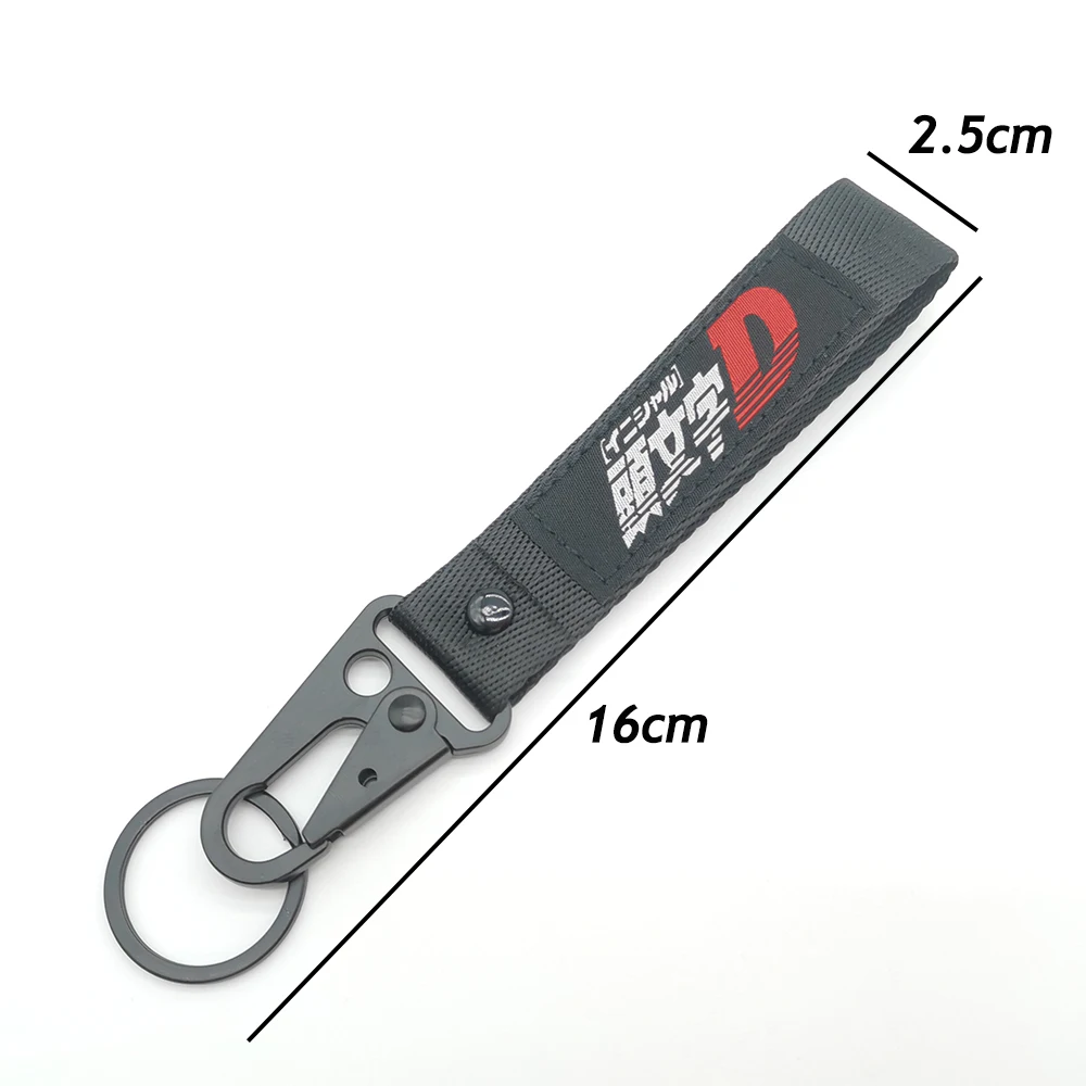 Initial D JDM Keyring Tags Fujiwara Tofu Shop Nylon key Tags keychain Auto Key Steel Spring Clip Lanyard Motorcycle Accessories