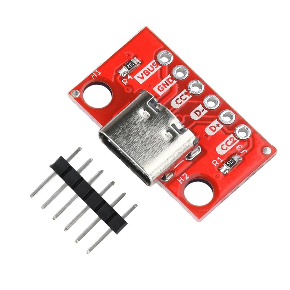 5/1PCS USB Type-C Connector Board 3.1 Serial Basic Breakout Female Connector Breakout Board Adapter Module With Row Needles