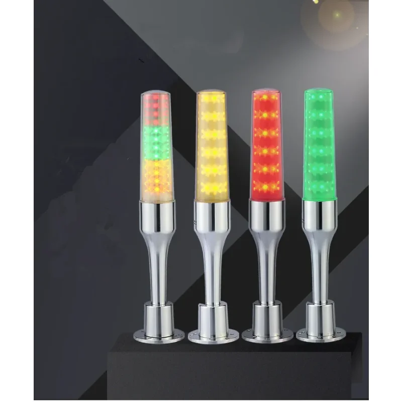 Aluminum Led Tricolor Warning Lamp Signal Indicator Light For Workshop Equipments Safety Caution Foldable Signal Buzzer Light