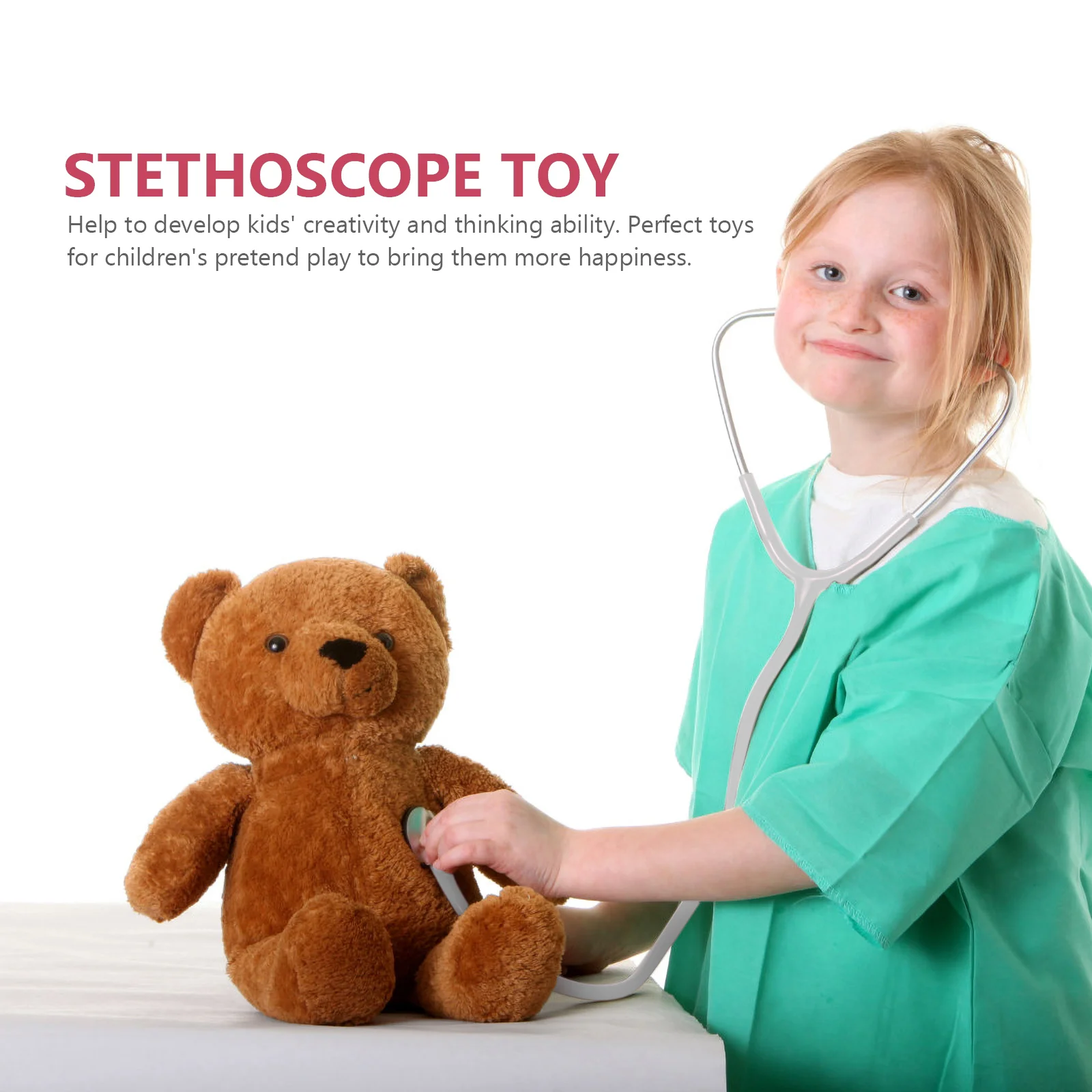 Stéthoscope de docteur pour enfants, accessoires de simulation d'infirmière, jouets de jeu réalistes, faux jouets pour tout-petits