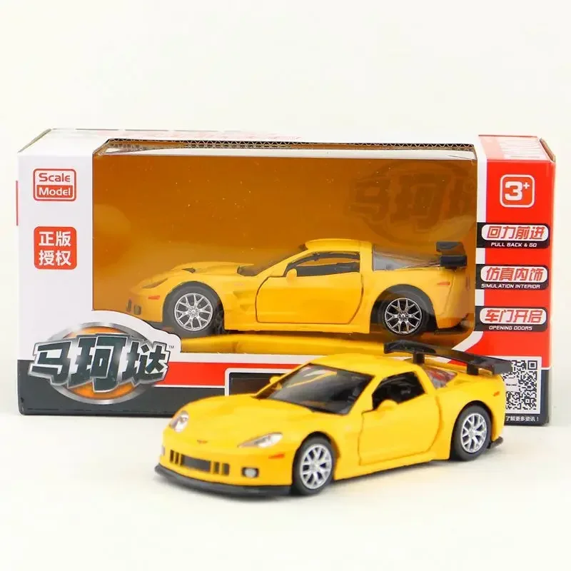 1:36 Chevrolet Corvette C6R C7 Hoge Simulatie Prachtige Diecasts Speelgoed Voertuigen Auto Styling Sportwagen Legering Model Speelgoed Trek Terug