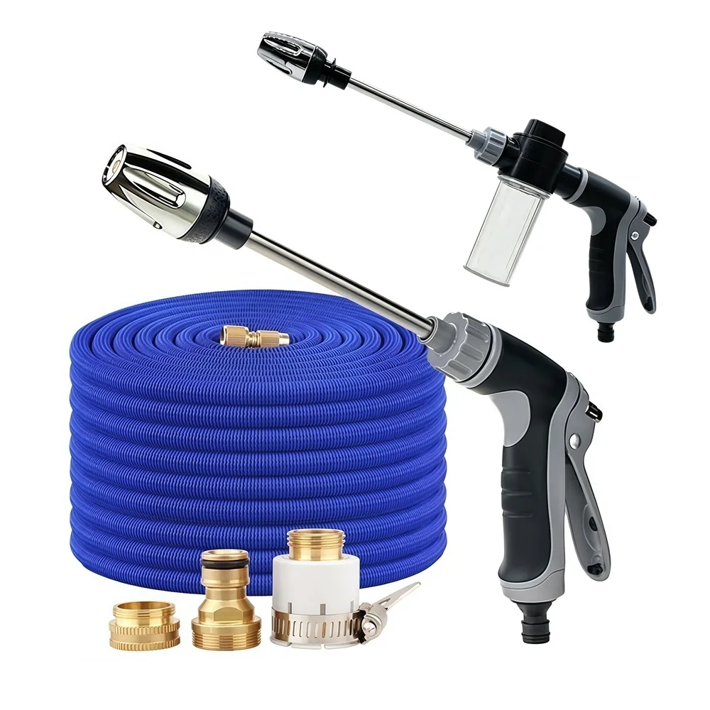 Stainless Steel High Pressure Car Wash Gun with Rotatable Nozzle Water Sprayer With/without Foam Pot for Yard Plant Watering