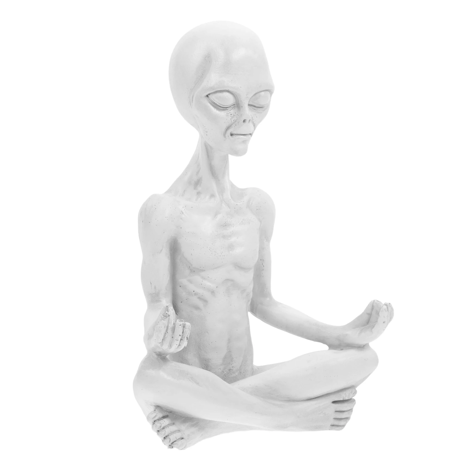 

Alien Sculpture Resin Unique Yard Alien Decoration naments Outdoors Eye catching Garden Lawn Decoration Yoga Gift