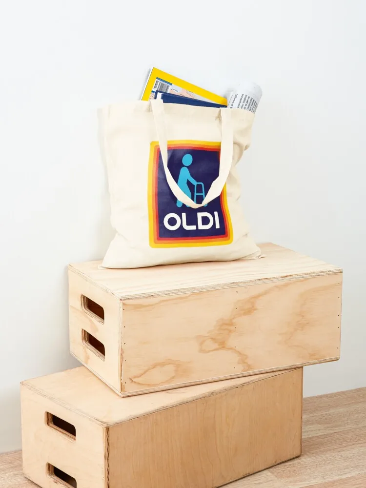 Aldi Inspired Oldi Tote Bag reusable grocery bags tote bags aesthetic custom canvas bag Lady bag