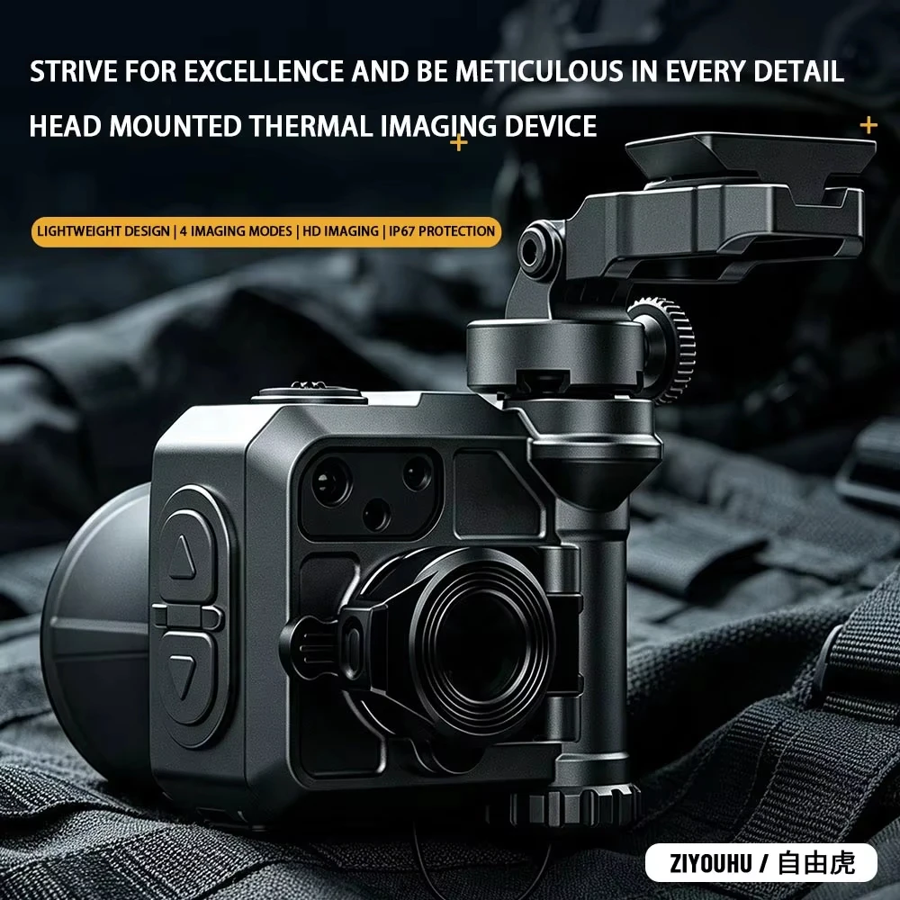 ZIYOUHU Pharos 3 Helmet Thermal Monocular, Lightweight IR Imaging Portable Outdoor Multifunctional Equipment