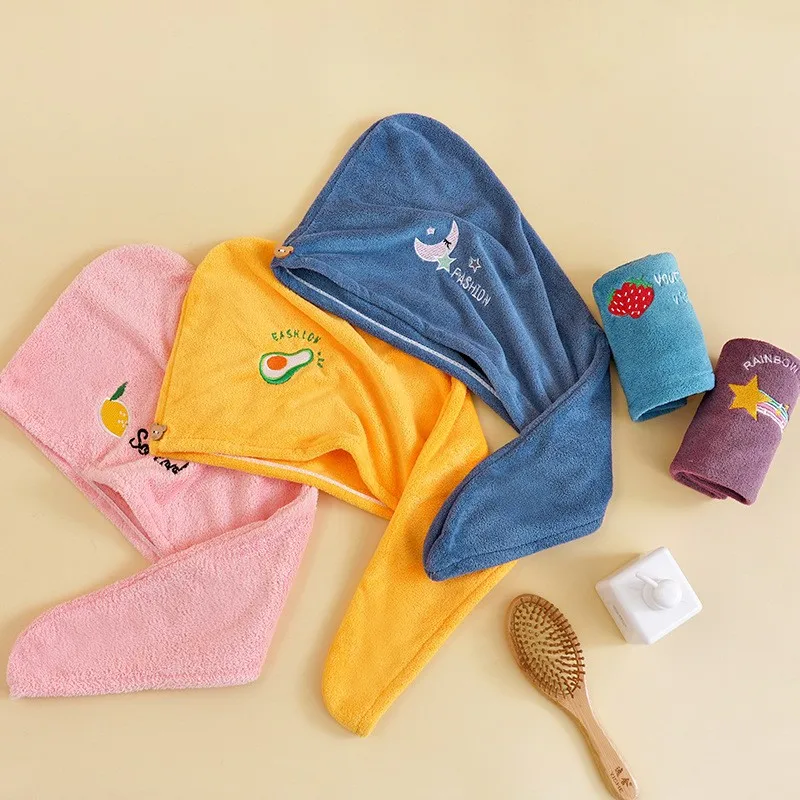 Набор из 3 быстросохнущих полотенец-шапочек для волос: супервпитывающие, мягкие, для ванной, для женщин и девочек, милые, для сушки волос, тюрбаны-боннеты
