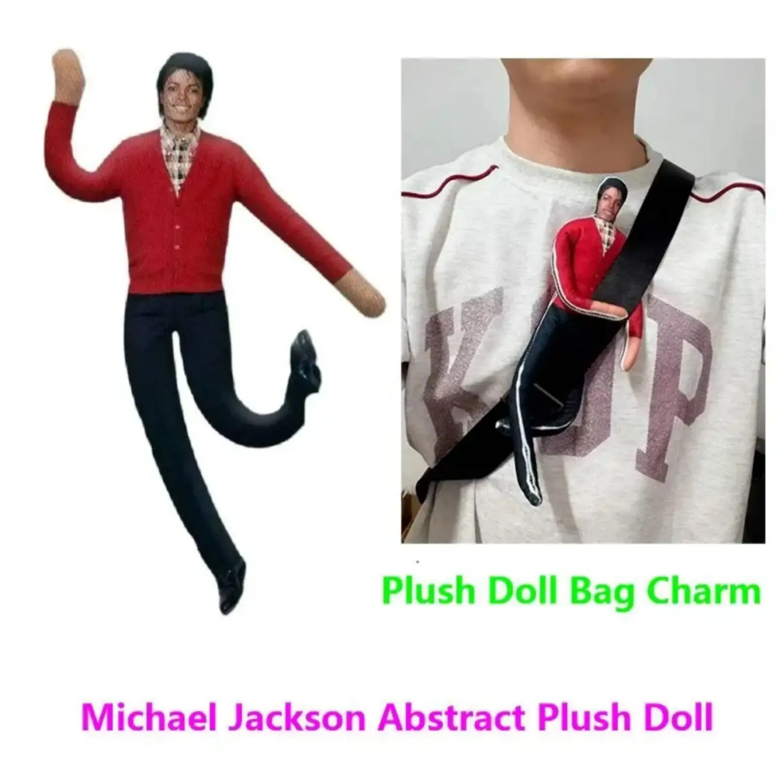 Michael Jackson Poseable Plush Doll Bendable Wire Frame Cosplay Prop Stage Performance Fan Gift Collectible