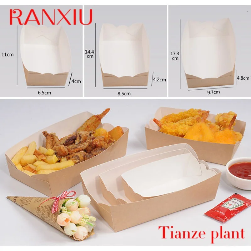 Custom Custom Printing Food Packing French Fries Chicken Sushi Take Away Box Fast Food Disposable Burger Box Packaging