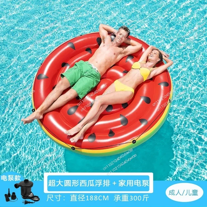 Water Inflatable Pineapple Floating Bed Rainbow Watermelon Ice Cream Floating Air Cushion