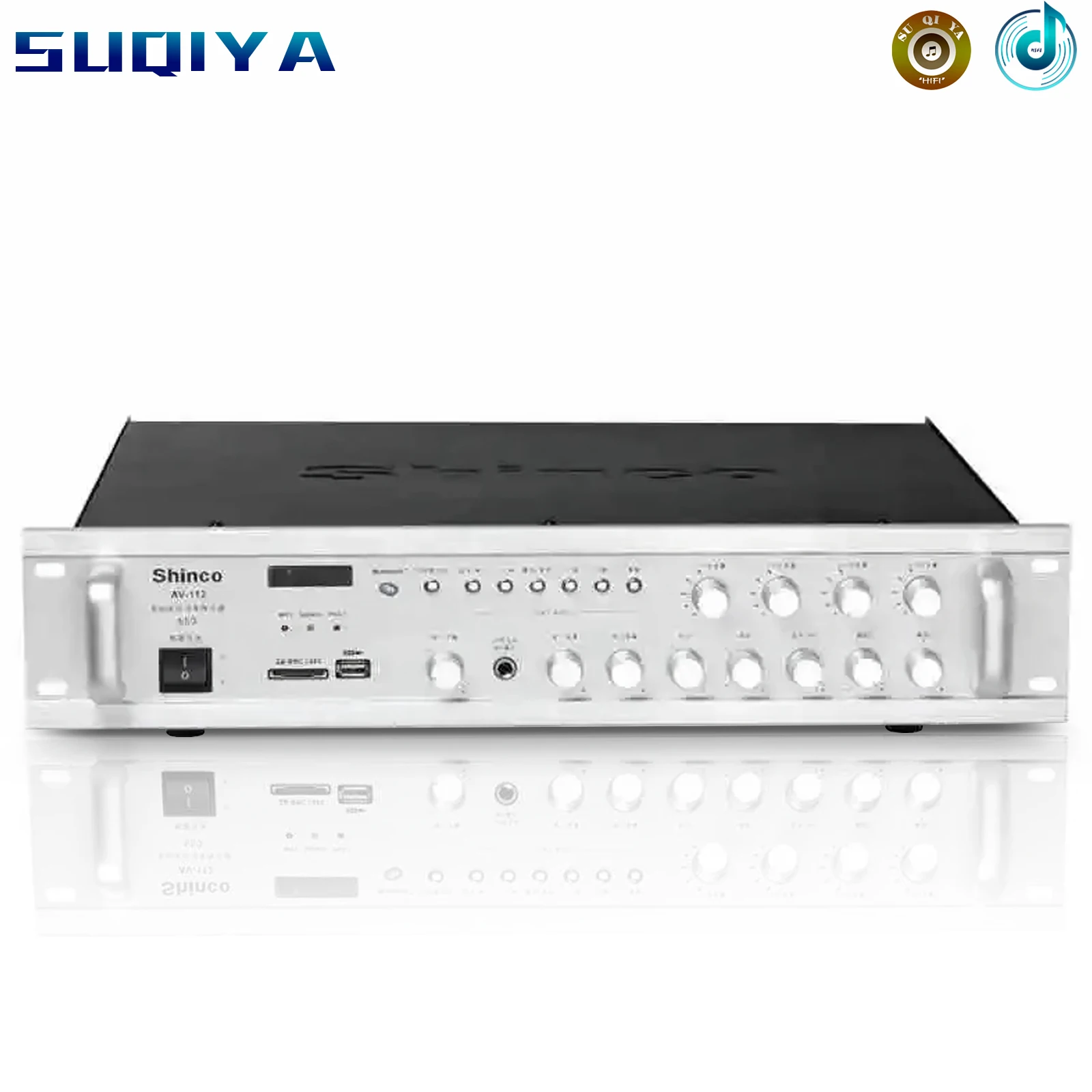 AV-112 Digital Bluetooth Power Amplifier Fixed Voltage +900W utility Fixed Resistance Public Broadcasting High Power Amplifie