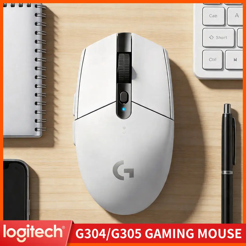 Gaming Mouse Logitech G305 Wireless, 12000 DPI HERO, 6 Custom Buttons, 250hr Battery, 99g, Competitive PC Mac Gamers