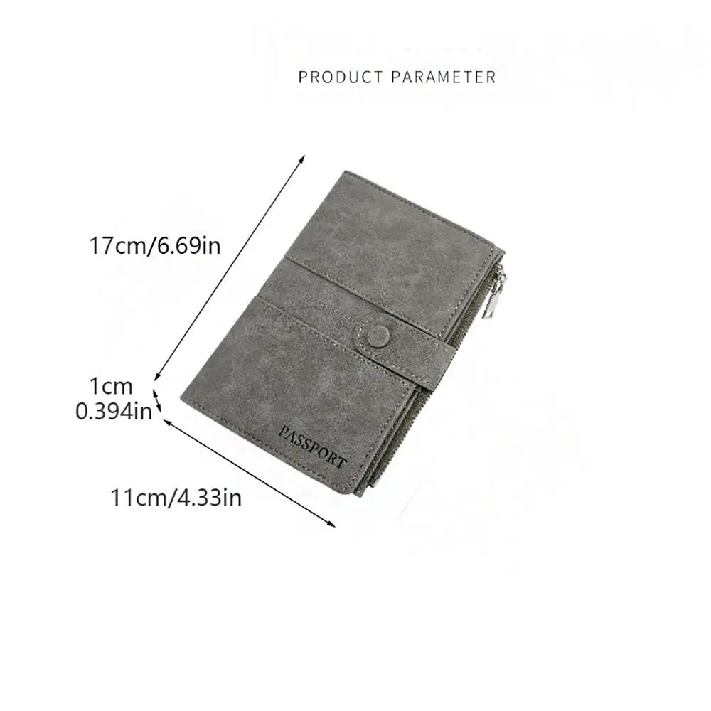RFID Anti-Theft PU Passport Bag Card Holder Passport Cover Passport Clip Airplane Check-in Card Case Travel Wallet view 4