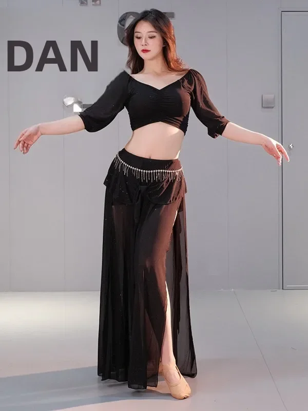 Sexy Oriental Dance Belly Dance Costume Performance Costume 2025 Practice Suit Water Silk Eastern Dance Ow Beginner Up Orm Set