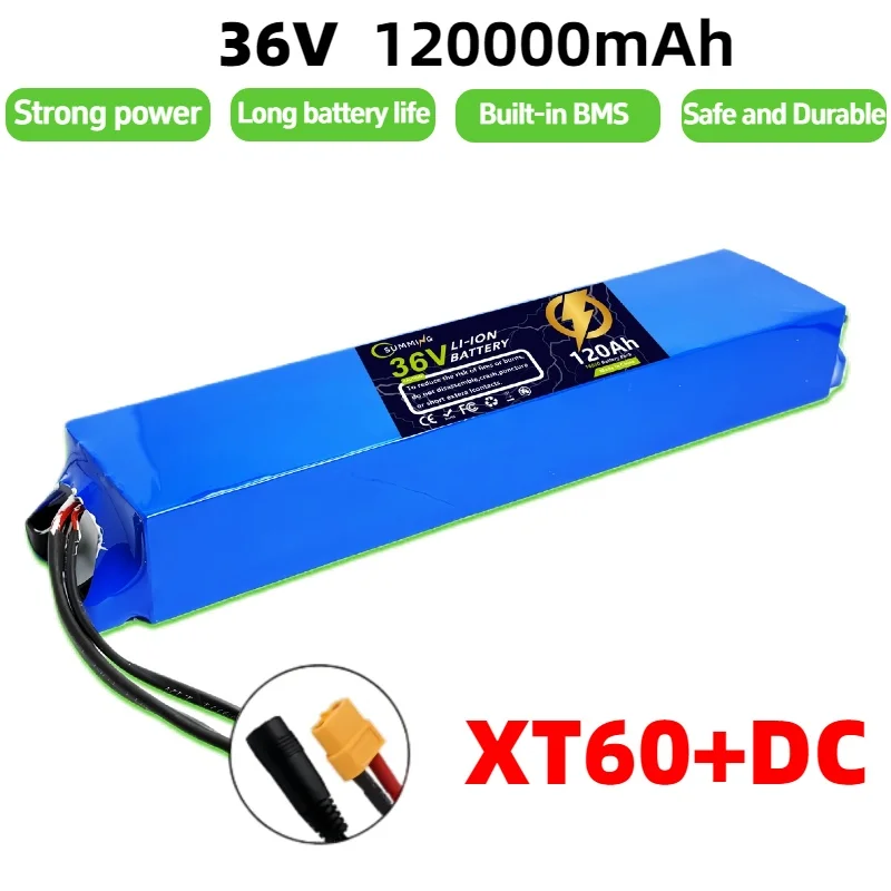 10S3P 120Ah 36V lithiumbatterij 18650 lithiumbatterij geschikt voor Xiaomi M365 batterij Moto Scooter batterij + 42V oplader