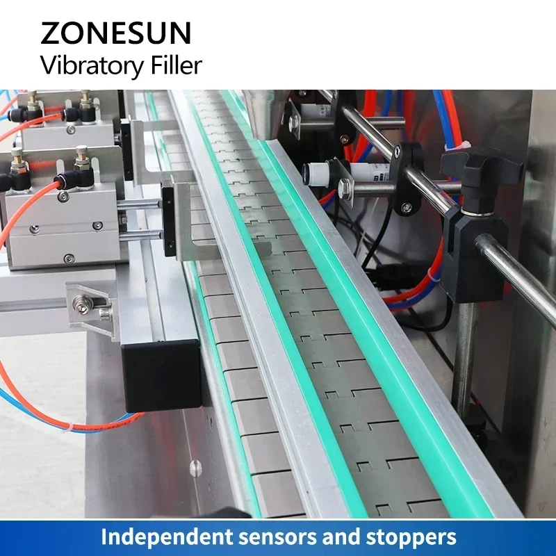 ZONESUN-llenadora de pesaje vibratorio, máquina automática de llenado de partículas, equipo de envasado de gránulos, embalaje de semillas y nueces, ZS-GW5