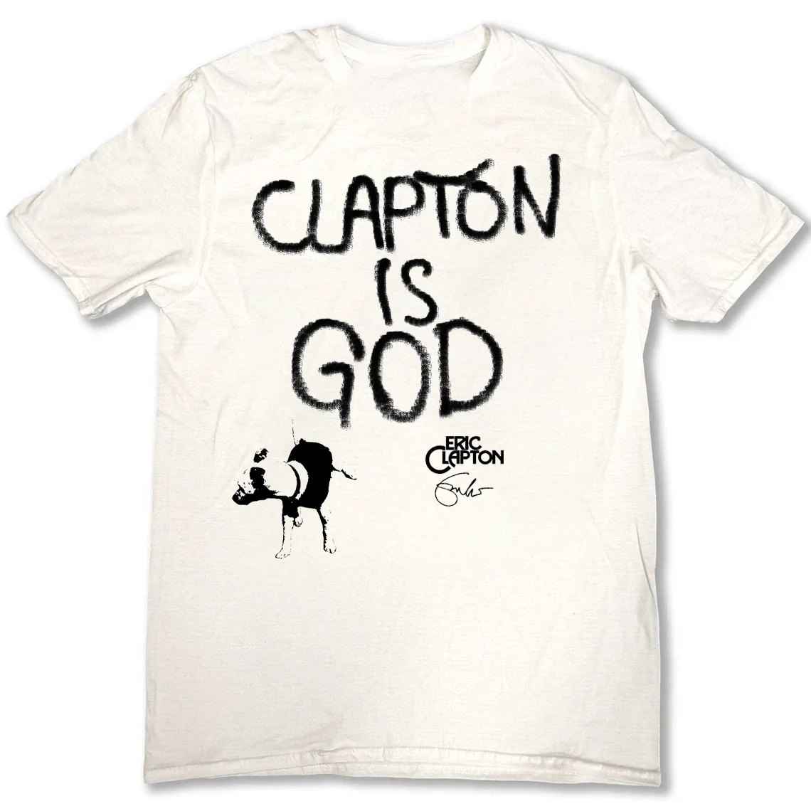 Eric Clapton Is God For Fan Camiseta blanca de algodón S a 5XL de manga larga o corta