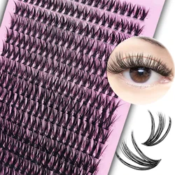 14 Rows 280 Clusters 40D Mix 8-16mm Cluster Lashes Extension Natural Thick Fake Eyelash 3D Strip Individual Lashes