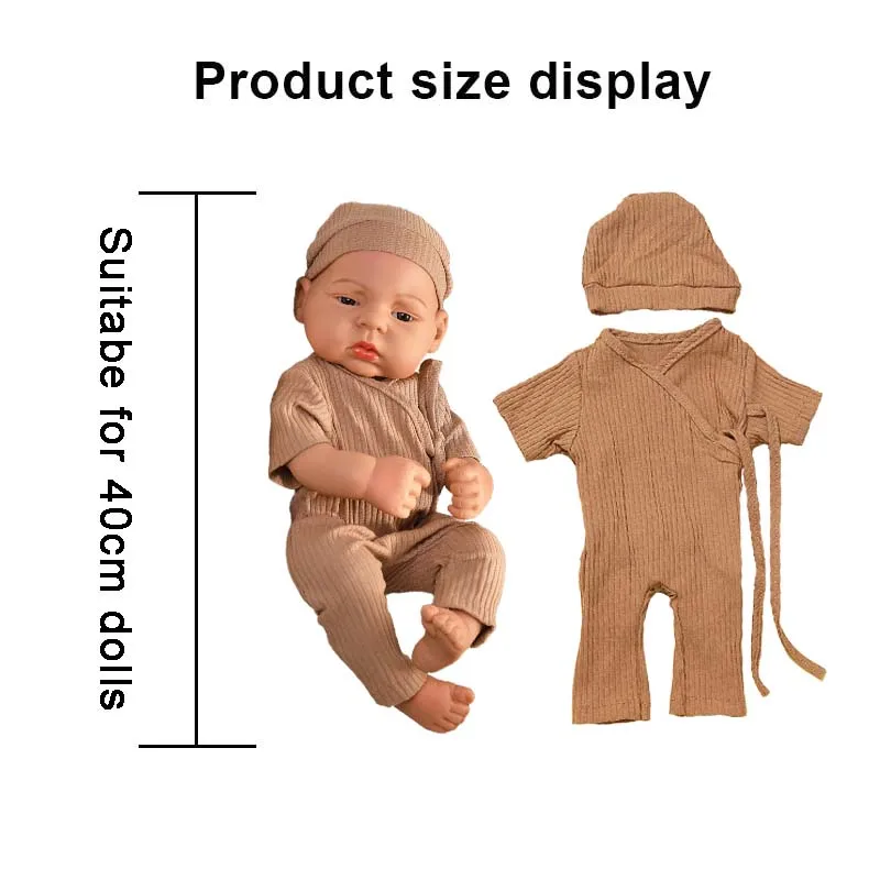 40Cm Pop Kleding Jurk Jumpsuit Vest Voor 15.75Inch Nieuwe Baby Reborn Pop Accessoires Baby Meisje Diy Kleding Speelgoed voor Babypoppen