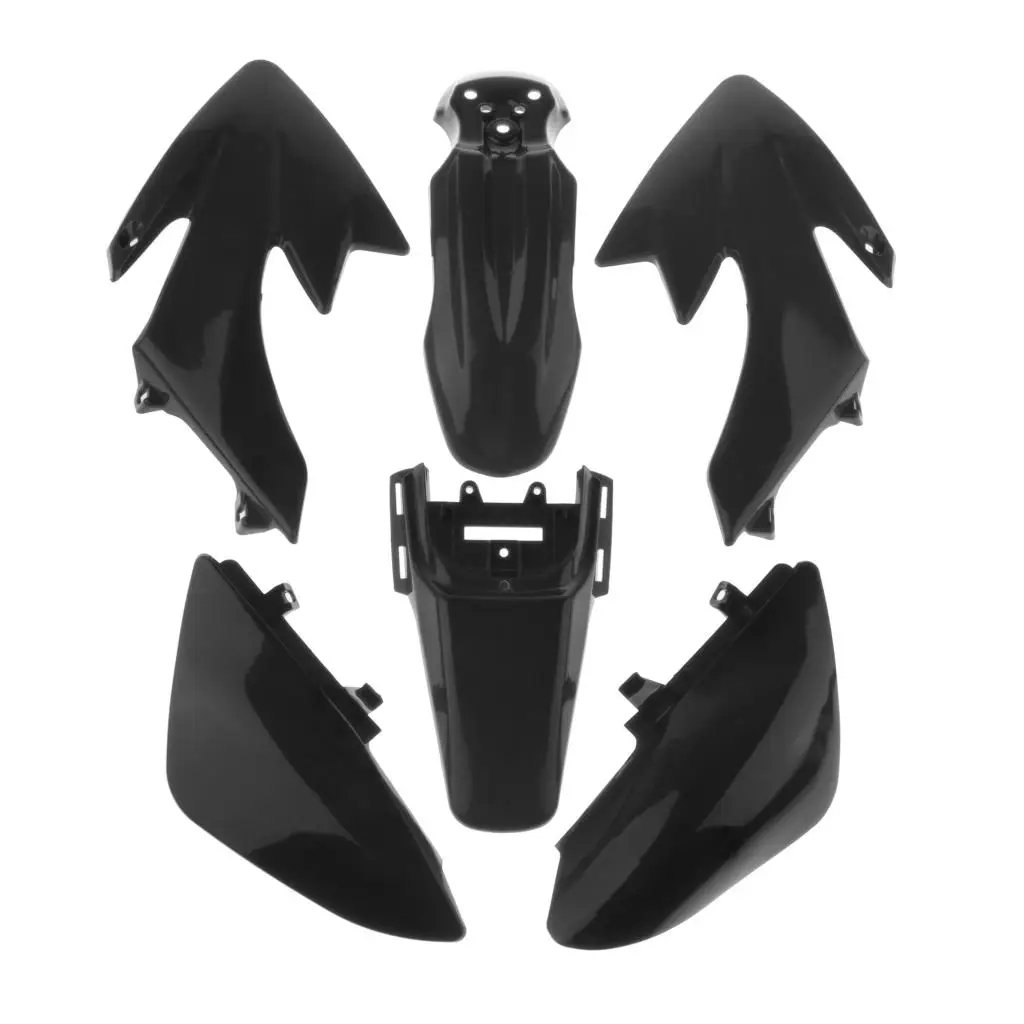 Durable Black Plastic Guard Fairing Fenders 28cm Front Rear Set for Honda CRF70 50cc to 125cc Dirt Bikes