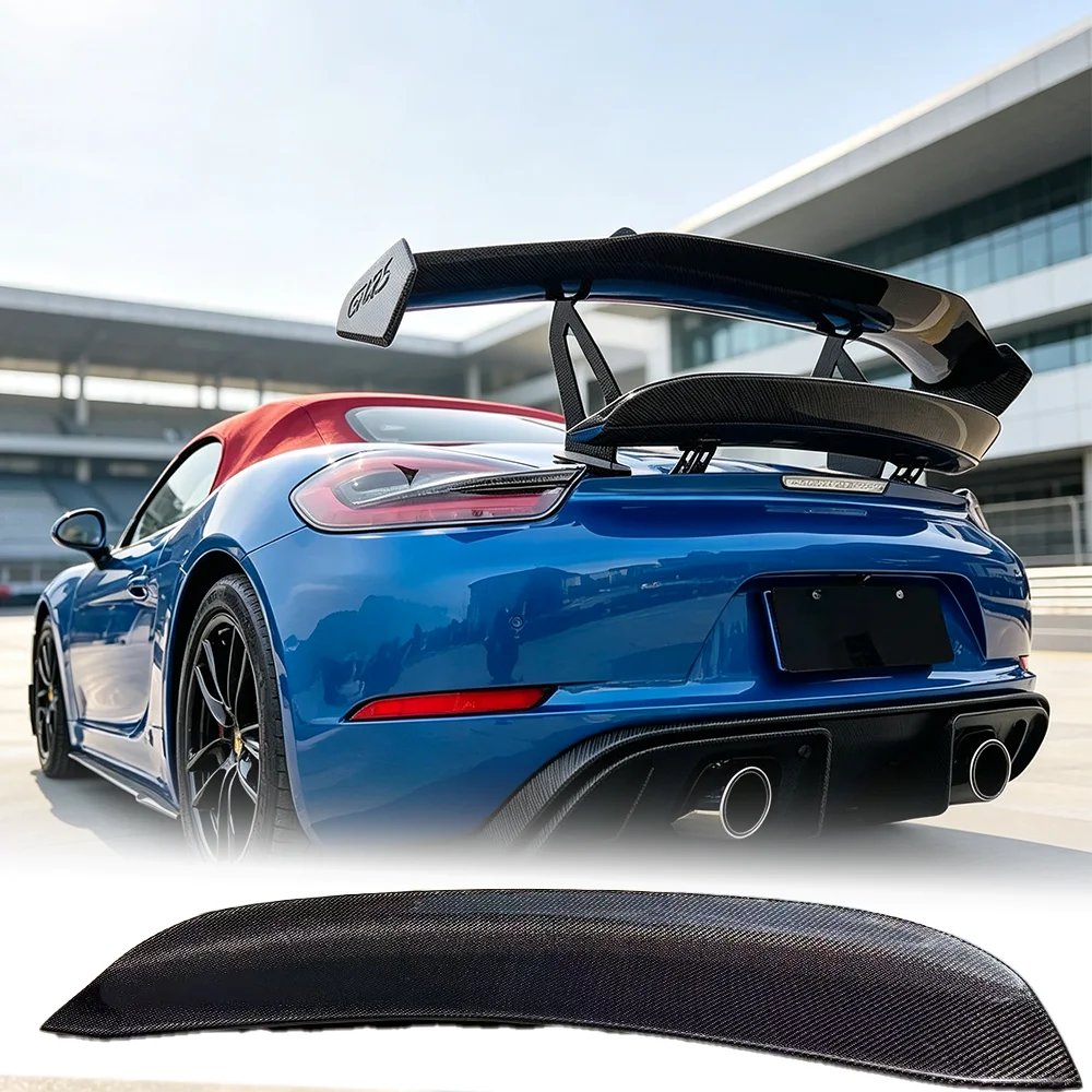 for 2012-2016 Porsche 981 2012-2016 100% carbon brazed rear spoiler Boxster soft top convertible trunk rear modification
