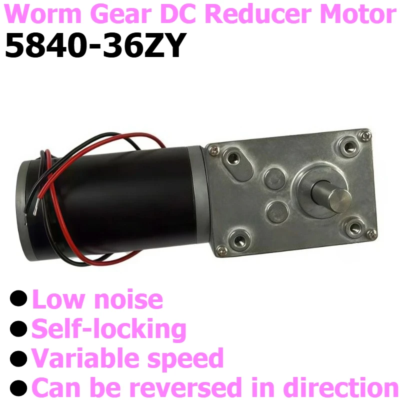 5840-36ZY DC Speed Reducer Motor, 12V/24V Low-noise with Self-locking Function Motor