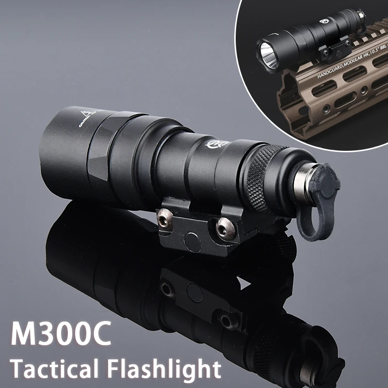 Tactical Metal M300 M300C MINI Scout Gun Light White LED 510 Lumens Outdoor Rifle Hunting Flashlight Arme Lanterna Fit 20mm Rai