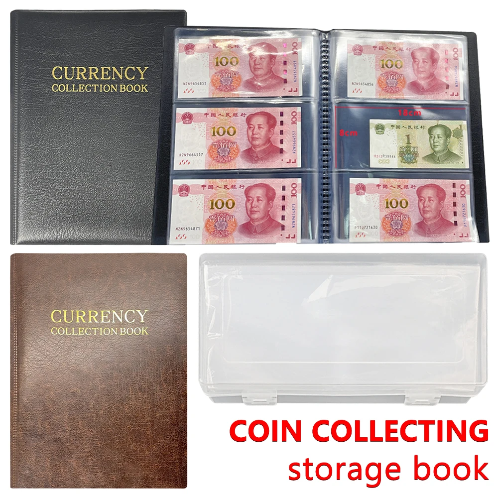Loose Leaf Sheet Banknote World Currency Collection Album Banknote Protective Waterproof Paper Money Collection Reusable Leather