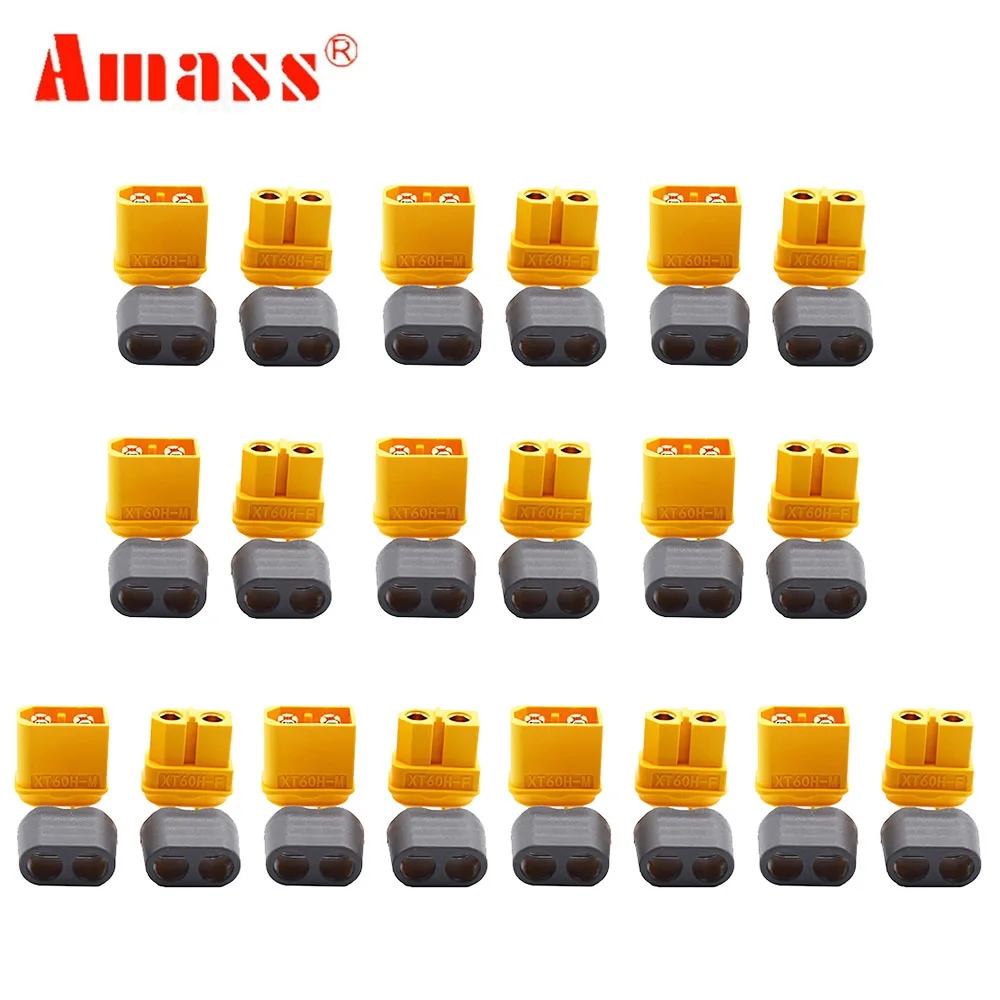 20 x Amass XT60 XT60H Stecker Stecker Power Stecker Mit Mantel Gehäuse 10 Männlichen 10 Weibliche (10 Paar)