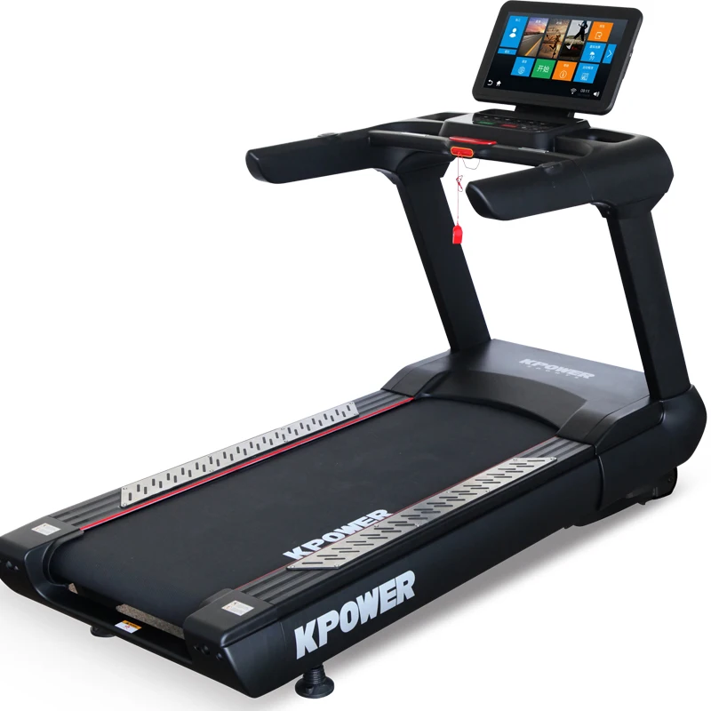 Electric treadmill, silent intelligent gym dedicated large color screen wide running platform