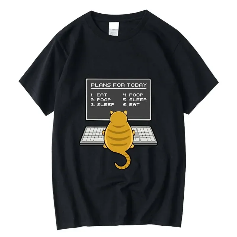 

2025 new model Summer Men's High Quality T-shirt100%cotton Funny Programmer Print Casual Loose Cool T Shirt O-neck Male T-shirt