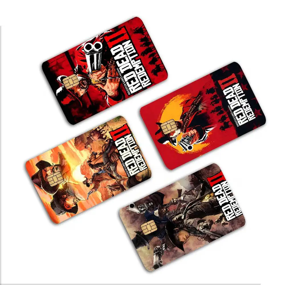Autocollants pour cartes de crédit Red Dead Redemption 2 Anime pour cartes bancaires VISA, cartes de transport, autocollants imperméables