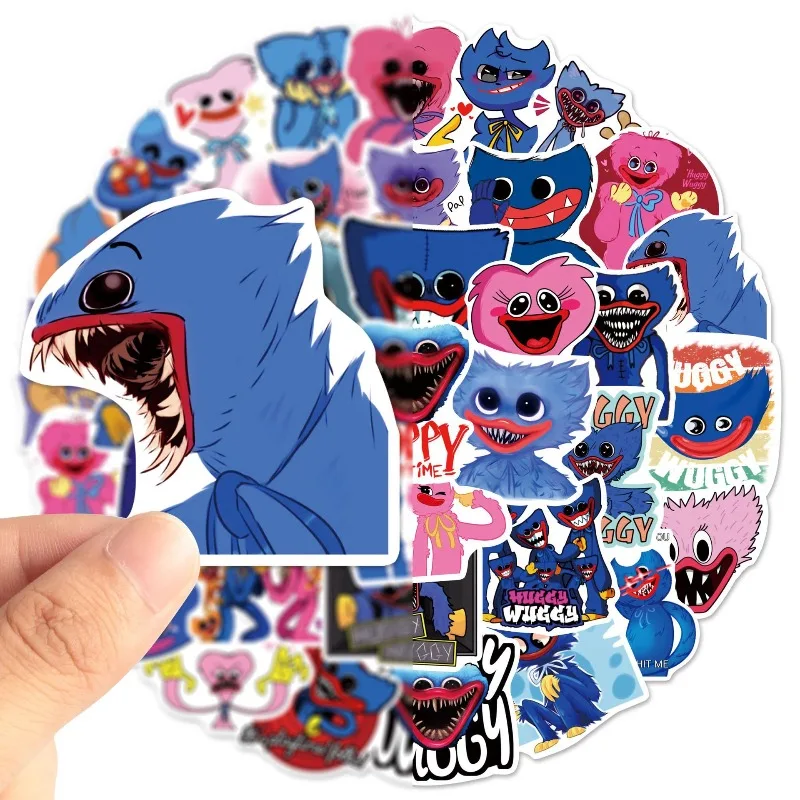 

52PCS Cute Game Poppy Playtimes Series Graffiti Sticker Cartoon Character Creative Pattern Printing DIY Suitcase Guitar Sticker