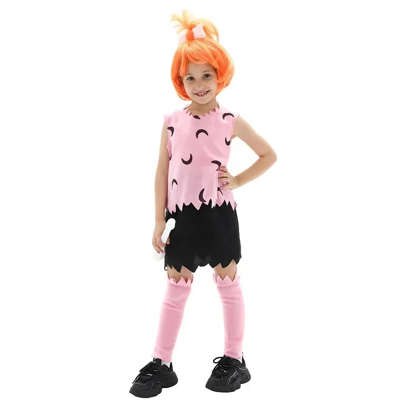 

♥Halloween Cosplay Costume Arrival Unisex s Little Bam Fancy Dress Up Flint Stone Pink Pebble CossheNew 2026 Topspeed Cos