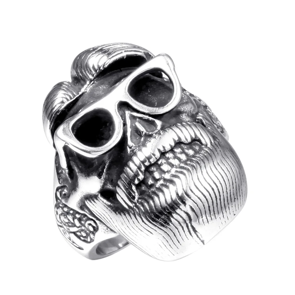 

Retro Punk Skull Ring Unisex Fashion Personality Finger Ring Trendy Jewelry Party Gift Wholesale Dropshipping