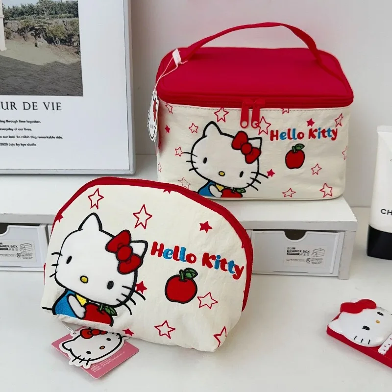 

Cute Hello Kitty Makeup Bag for Women Portable Outdoor Skincare and Toiletry Bag Makeup Bag with Large Capacity Wholesale