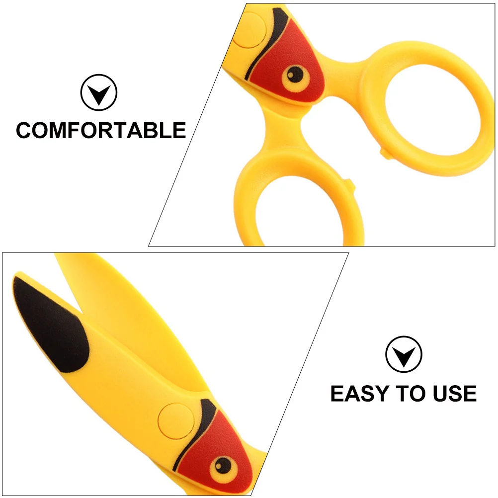 2 قطعة مقص بلاستيكي أمان طرف مستدير DIY مقص للحرف اليدوية للمدرسة والمكتب والمنزل ورق إبداعي متعدد الأغراض