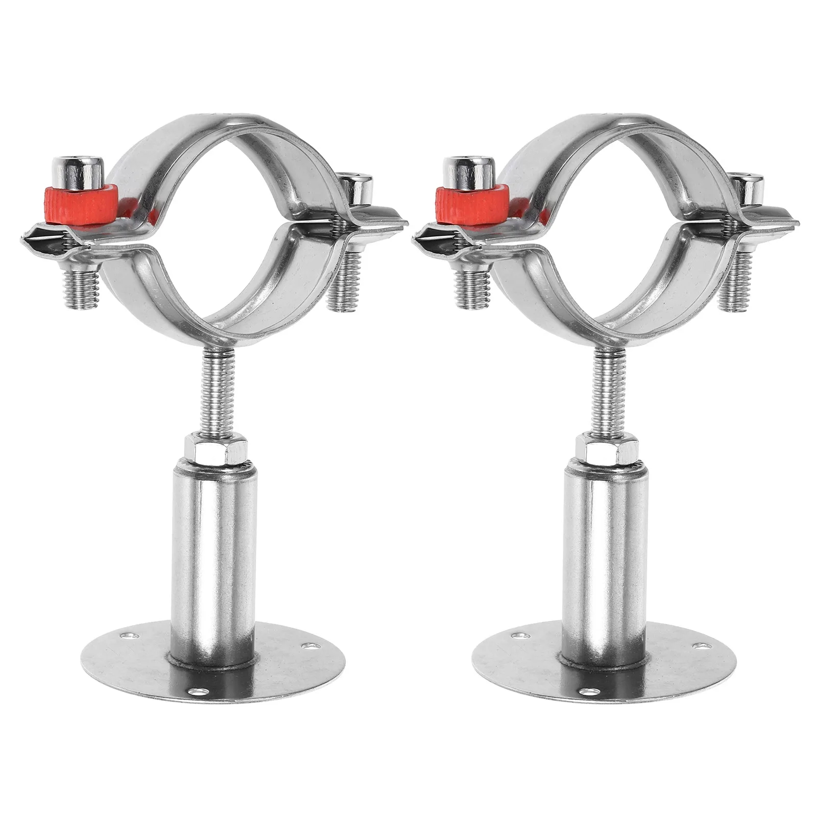 

2pcs Pipe Clamp Water Pipe Supports Stainless Steel Adjustable Ceiling Fan Mounting Bracket Wall Mount Supports