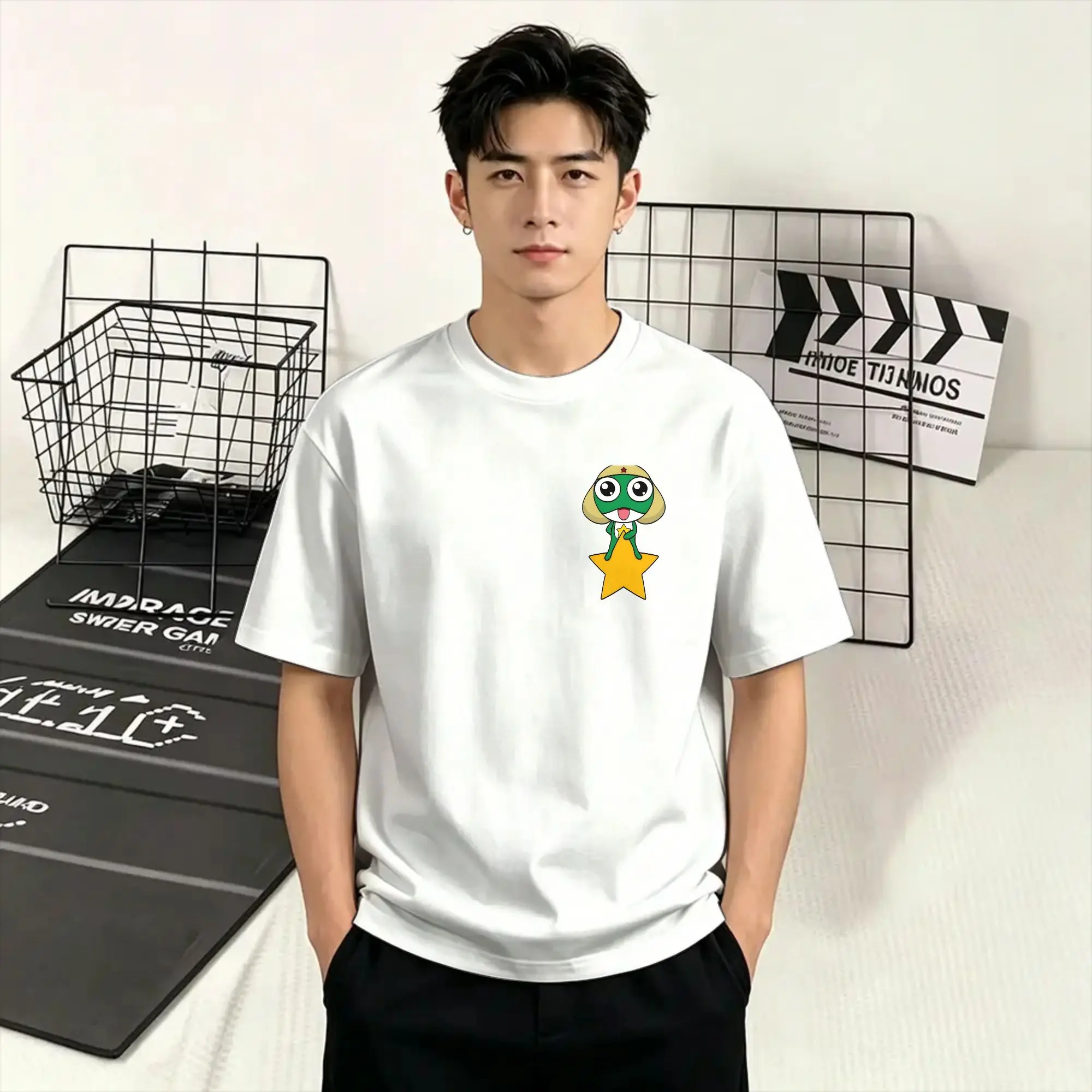 Keroros T Shirt Men's  Cotton Vintage T-Shirt Round Neck Symbol Of Leadership  Tees Short Sleeve Clothes Plus Size