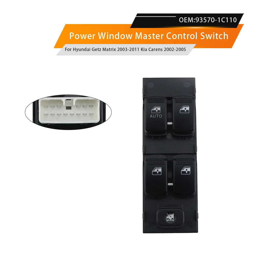 Para hyundai matriz getz kia carens driver de energia janela console levantador botão interruptor 935701c110 93570-1c110 acessórios do carro