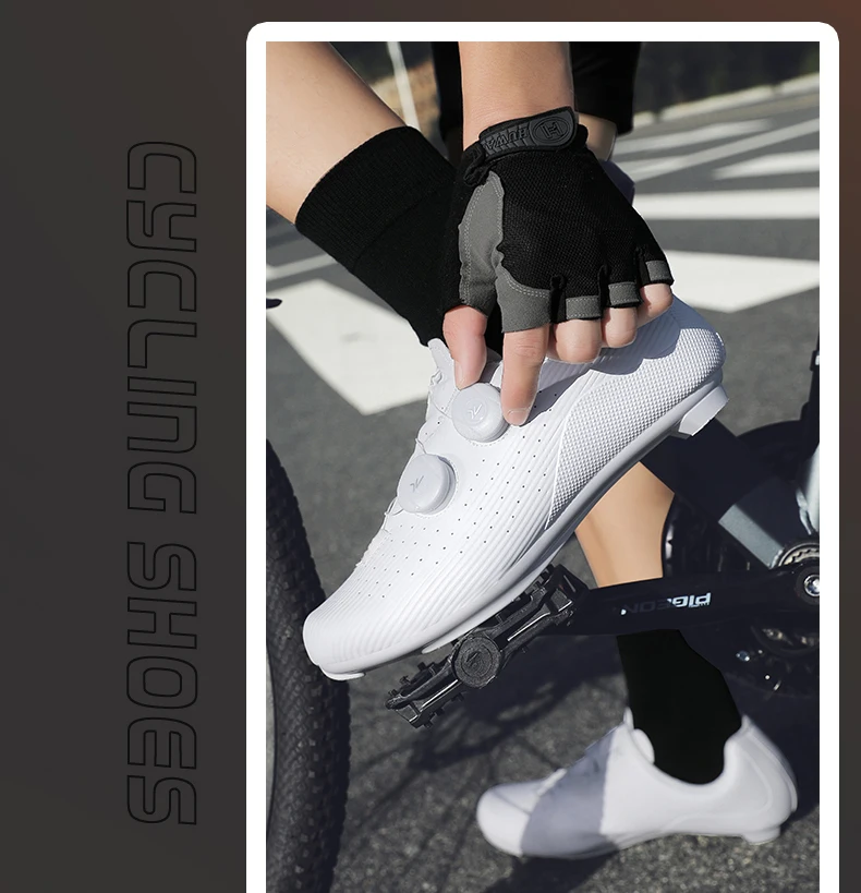MTB Fahrradschuhe Herren 37-48 # Neue A7 Speed Radfahren Sneaker Cleat Pedal Frauen Flache Outdoor Rennrad Schuhe Selbstsichernde Weiß – Detail 7