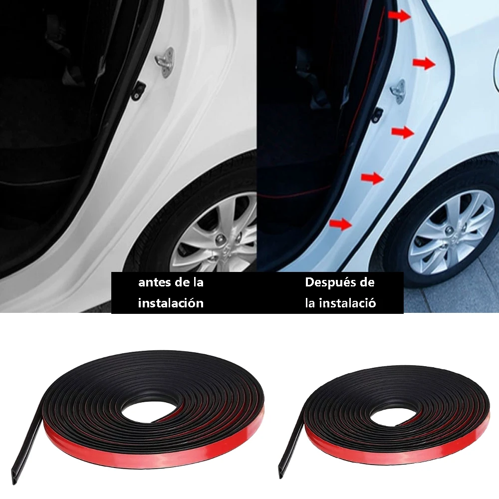 

5m/10m B Shape Car Rubber Door Seal Strips Noise Insulation Anti-Dust Soundproof Car Door Edge Guards Strip Door Protector