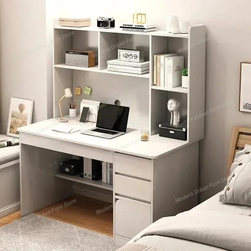 Bureau Gaming Desk Sedentary Bookshelf Computer Desk Storage Space Student Home Study Bedroom Office Desk Household Furniture