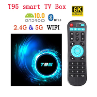Smart TV Box Android 10.0 HD 6K BT 5.0 4G 5G Wifi 3D Allwinner H616 Quad Core T95 Support Media Player Set-Top Box