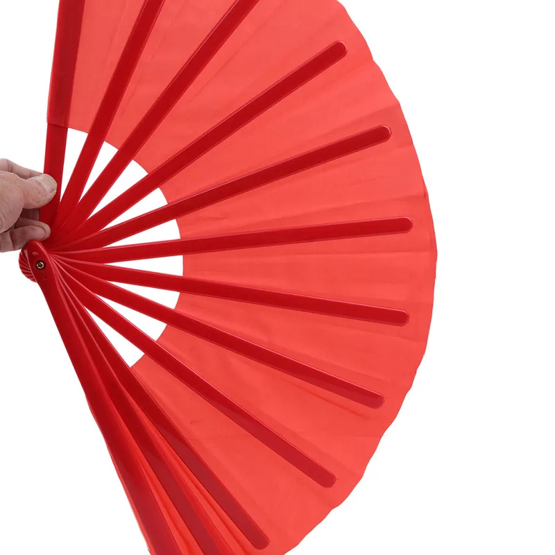 Large Kung Fu Sound Fan Plastic Bone Martial Arts Performance Elegant Hand Folding Stage Fan Opera Magic Props Summer Cool Fans