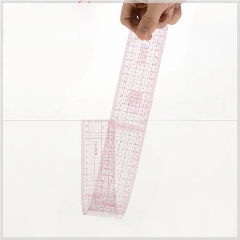 Regla de Patrones Keling de 55 cm, Herramienta de Medición de Tela para Confección, Regla para Medir Prendas, Herramienta de Medición de Tela para Costura DIY y Textiles para el Hogar